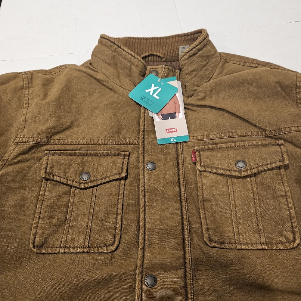 NWT Levi's Cotton Twill Jacket, XL, Brown - Picture 11 of 11